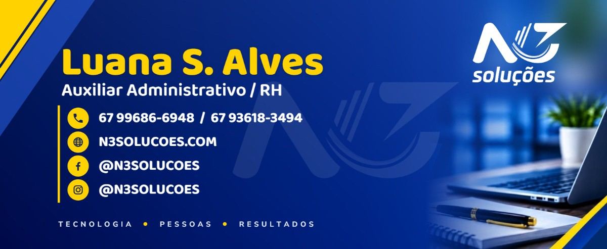 Luana S. Alves | Auxiliar Administrativo / RH | N3 Soluções